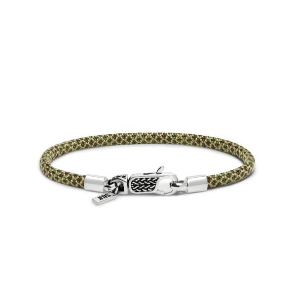 782EM3 armband zilver & paracord ALPHA Collectie