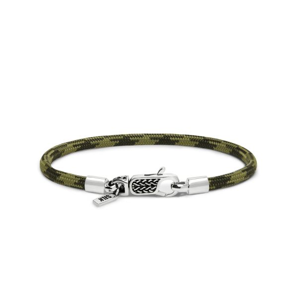 782EM6 armband zilver & paracord ALPHA Collectie
