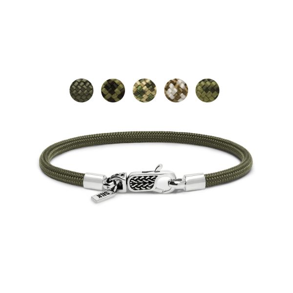 782EM1 armband zilver & paracord ALPHA Collectie