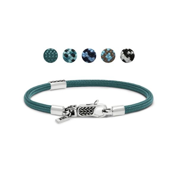 785AZ1 armband zilver & paracord ALPHA Collectie