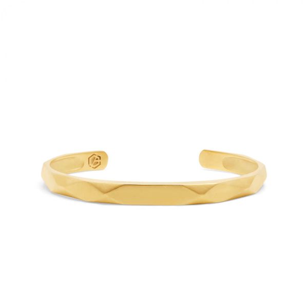 X202SGP bangle zilver goldplated SXM - Edged Collectie